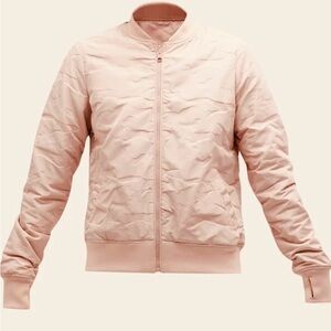 Blanc Noir Pink Reversible Quilted Bomber Jacket